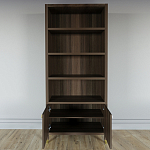 Книжный Стеллаж Elsa Dreams Walnut с задней стенкой варинант исполнения - 3 | Loft Concept в Твери