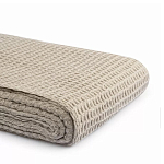 Плед из шерсти бежевого цвета с бахромой Waffle Comfort варинант исполнения - 3 | Loft Concept в Твери