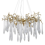 Люстра подвесная с прозрачными подвесками в форме капель Droplet Chandelier варинант исполнения - 1 | Loft Concept в Твери