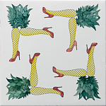 Плитка дизайнерская с рисунком Пина Колада варинант исполнения - 2 | Loft Concept в Твери