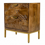 Прикроватная тумба с фактурным фасадом Termite варинант исполнения - 3 | Loft Concept в Твери