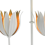 Люстра белая прямоугольная с абажурами в виде цветков тюльпана White Tulips варинант исполнения - 1 | Loft Concept в Твери