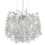 Люстра с хрустальными подвесками на металлических ветках Fairytree Light Silver Chandelier 10 варинант исполнения - 1 | Loft Concept в Твери