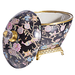 Шкатулка черного цвета с цветочной росписью Eden Garden варинант исполнения - 2 | Loft Concept в Твери