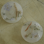 Круглая подставка под благовония из эпоксидной смолы с цветами белая Epoxy Resin Flowers Incense Stand White варинант исполнения - 2 | Loft Concept в Твери