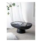 Столик кофейный черного цвета с овальной столешницей и круглым основанием Black Dalmen Table варинант исполнения - 3 | Loft Concept в Твери