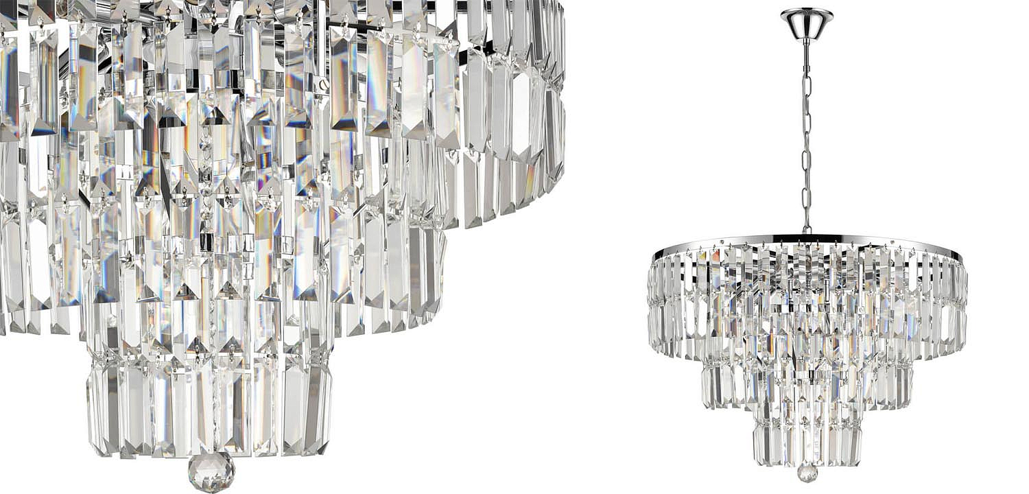 Люстра 1920s Odeon Chandelier chrome 60 - Loft-Concept в Твери