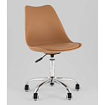 Офисный стул на металлическом основании EGGERY Brown пластик варинант исполнения - 1 | Loft Concept в Твери