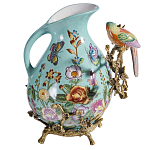 Кувшин с птичкой и  цветочным рисунком Blue Garden варинант исполнения - 2 | Loft Concept в Твери