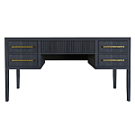 Большой Рабочий стол Primo с 5 выдвижными ящиками Черный дуб варинант исполнения - 9 | Loft Concept в Твери