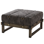 Пуф Duncan винтажная черная кожа  варинант исполнения - 2 | Loft Concept в Твери