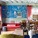 Обои ручная роспись Houghton Canton Blue варинант исполнения - 4 | Loft Concept в Твери