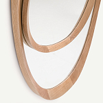 Ассиметричное зеркало в дубовой раме Infinity Symbol варинант исполнения - 3 | Loft Concept в Твери