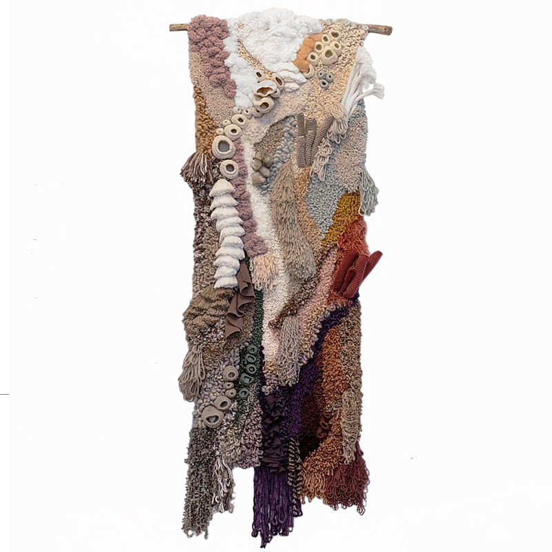 Тканый вручную абстрактный гобелен Коралловый риф Coral reef Коричневый Бежевый в Твери | Loft Concept 