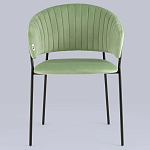Стул в велюре фисташкового цвета Horizon варинант исполнения - 3 | Loft Concept в Твери