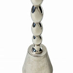 Кофейный столик с рельефной столешницей из металла Aplika Silver варинант исполнения - 5 | Loft Concept в Твери