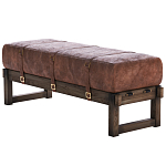 Банкетка Duncan винтажная коричневая кожа варинант исполнения - 3 | Loft Concept в Твери