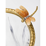 Ваза из прозрачного стекла с бронзовой вставкой в виде цветущей ветви Eden Garden porcelain and bronze варинант исполнения - 3 | Loft Concept в Твери