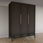 Большой Шкаф Primo Темный орех с 3 дверьми и 3 выдвижными ящиками варинант исполнения - 4 | Loft Concept в Твери