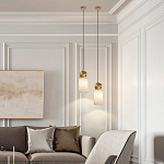 Подвесной светильник светодиодный с цилиндрическим плафоном Stone Helios варинант исполнения - 5 | Loft Concept в Твери