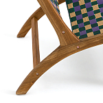 Кресло низкое из массива тика Barbados варинант исполнения - 5 | Loft Concept в Твери