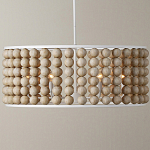 Люстра в форме цилиндра с вставками из деревянных бусин Wooden Beads варинант исполнения - 7 | Loft Concept в Твери