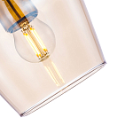 Подвесной светильник со стеклянным плафоном в форме бокала янтарного цвета Prestige варинант исполнения - 4 | Loft Concept в Твери