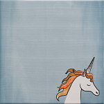 Плитка с узором Девочка единорог варинант исполнения - 5 | Loft Concept в Твери