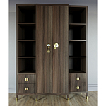 Большой шкаф с витриной Elsa Dreams Walnut варинант исполнения - 1 | Loft Concept в Твери