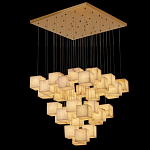 Люстра подвесная с квадратными плафонами из натурального камня Glowing Spheres варинант исполнения - 5 | Loft Concept в Твери