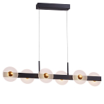 Линейный подвесной светильник с круглыми плафонами и золотистыми акцентами Aurelia Circles варинант исполнения - 2 | Loft Concept в Твери