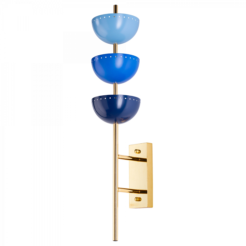 Бра LISBON SCONCE Blue Синий Глянцевое золото Голубой Бра LISBON SCONCE Blue Синий Глянцевое золото Голубой в Твери | Loft Concept
