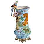 Ваза из фарфора с птицей на бронзовой ветке Garden of Eden варинант исполнения - 1 | Loft Concept в Твери