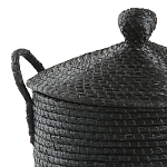 Корзина с крышкой из плетеной рисовой соломы Safiri Wicker Basket варинант исполнения - 2 | Loft Concept в Твери