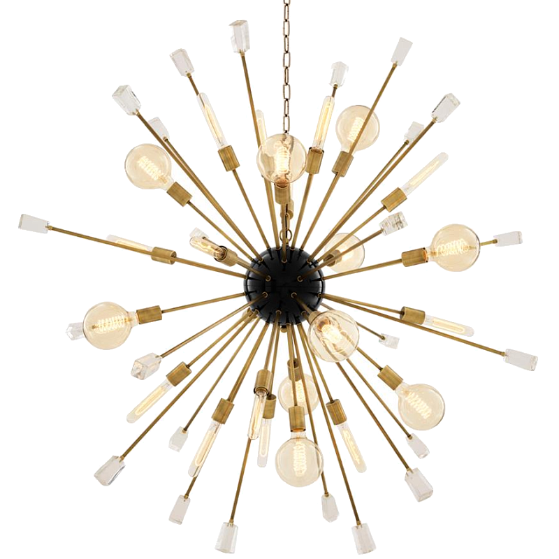 Люстра Chandelier Tivoli L Brass Латунь Черный Прозрачный (Transparent) Люстра Chandelier Tivoli L Brass Латунь Черный Прозрачный (Transparent) в Твери | Loft Concept