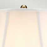 Настольная лампа с фарфоровым основанием с декоративным орнаментом и белым абажуром на темной круглой подставке Elstead Lighting варинант исполнения - 7 | Loft Concept в Твери