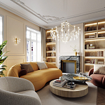 Люстра подвесная из металла с прозрачными подвесками из хрусталя Quasar 93 варинант исполнения - 7 | Loft Concept в Твери