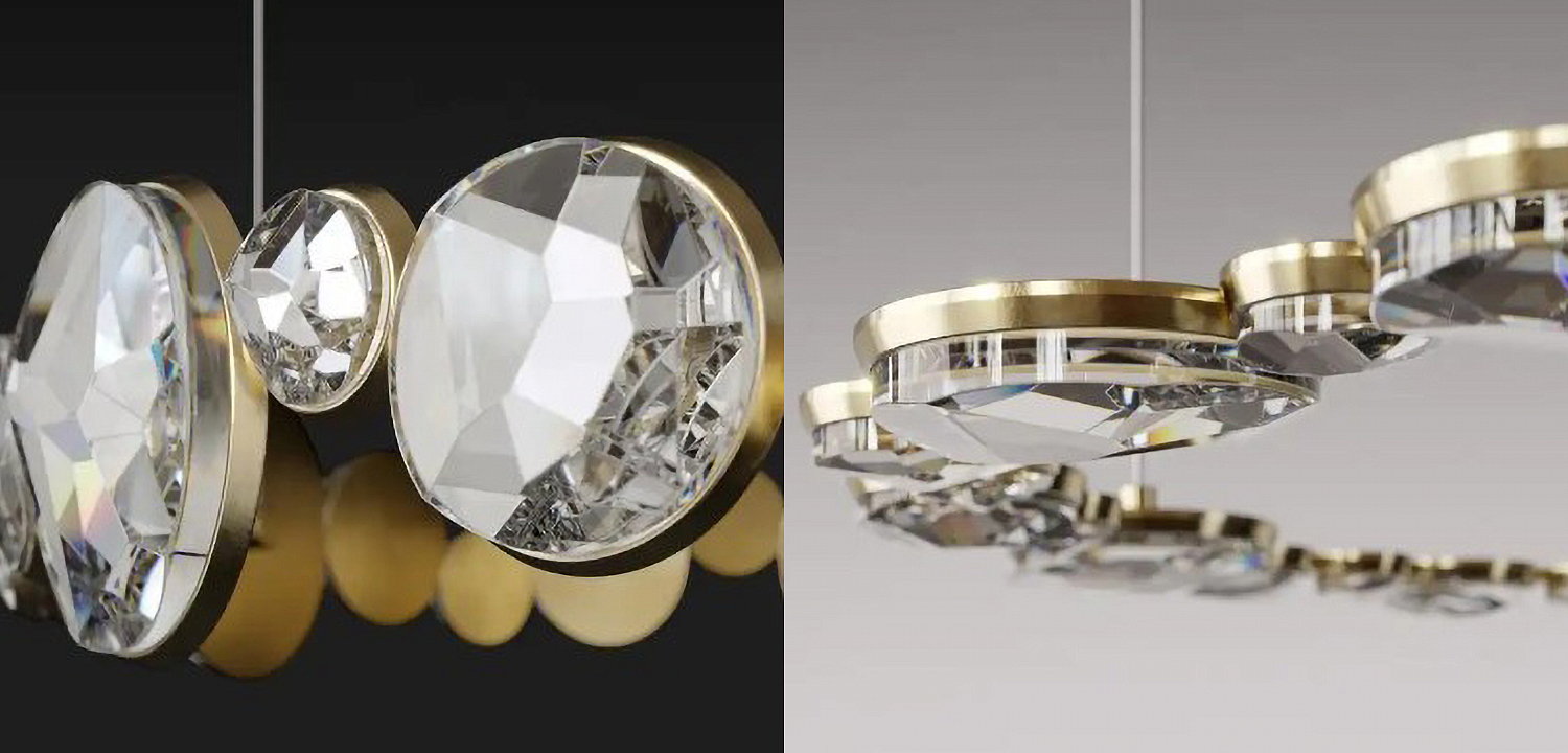 Люстра RING horizontal chandelier with crystals Люстра RING horizontal chandelier with crystals - Loft-Concept в Твери