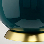 Настольная лампа с коническим дымчато-зелёным абажуром из искусственного шёлка Quintiesse варинант исполнения - 6 | Loft Concept в Твери