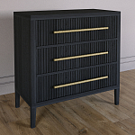 Комод Primo с 3 выдвижными ящиками Черный дуб варинант исполнения - 4 | Loft Concept в Твери
