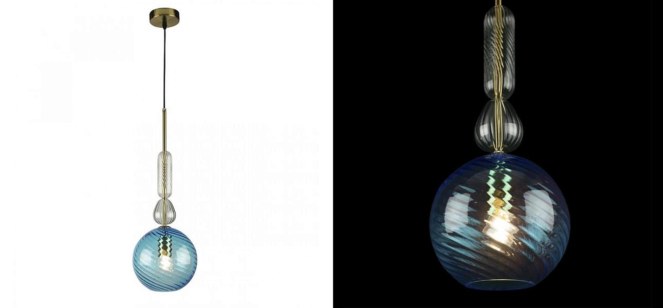Светильник Flauti Blue Ball D20 см Светильник Flauti Blue Ball D20 см - Loft-Concept в Твери