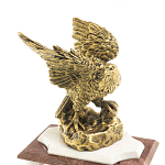 Часы настольные из натурального камня с декором в виде орла Eagle Stone Clock варинант исполнения - 3 | Loft Concept в Твери