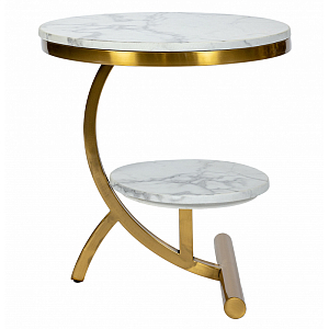 Приставной столик с двумя столешницами из мрамора Notes