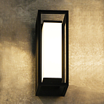 Уличный настенный светильник прямоугольный с чёрной рамкой Высота 35 см Geometric Glow варинант исполнения - 2 | Loft Concept в Твери