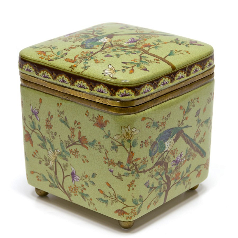 Шкатулка Box Pale Green Зеленый шалфей Бронза Шкатулка Box Pale Green Зеленый шалфей Бронза в Твери | Loft Concept