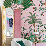 Обои ручная роспись Amazonia Florence Pink dyed silk варинант исполнения - 5 | Loft Concept в Твери