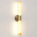 Бра с вытянутым цилиндрическим плафоном из белого алебастра на круглом основании Латунь Cryptocrystalline Stone варинант исполнения - 1 | Loft Concept в Твери