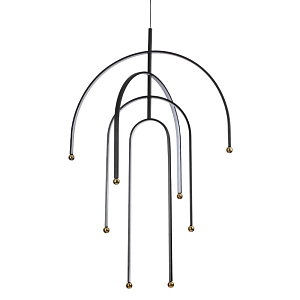 Люстра подвесная с дугообразными изогнутыми элементами Luke Lampco Tracer Lamp