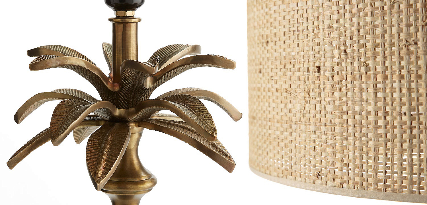 Торшер Palm Raphia Lampshade Торшер Palm Raphia Lampshade - Loft-Concept в Твери