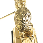 Часы настольные бронзовые из натурального камня Яшма Stone Clock варинант исполнения - 5 | Loft Concept в Твери